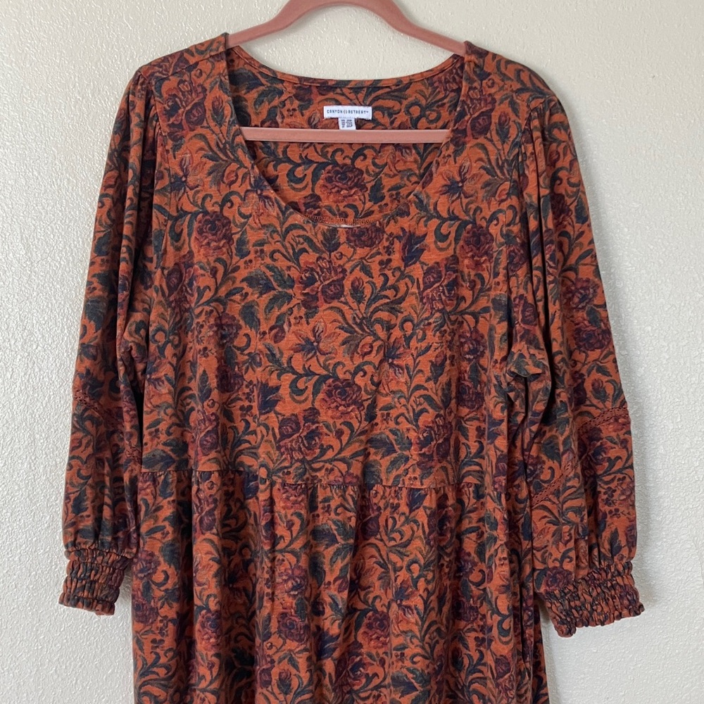 Denim & Co. Canyon Retreat Easy Midi Boot Dress, 2XP - Picture 2 of 7